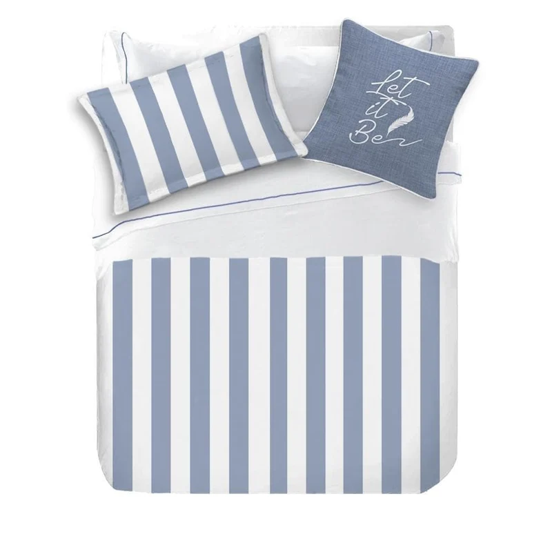 Juego de funda nórdica 4 piezas Raya Azul Lux