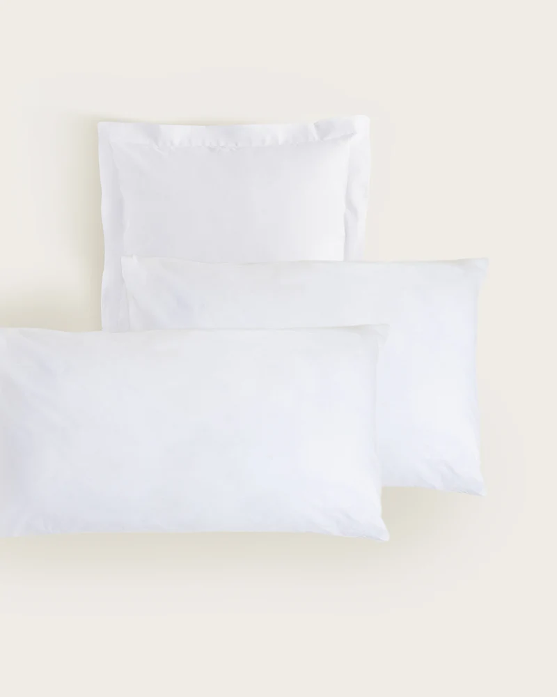 Funda de Almohada Percal - Algodón 180 hilos - Blanco