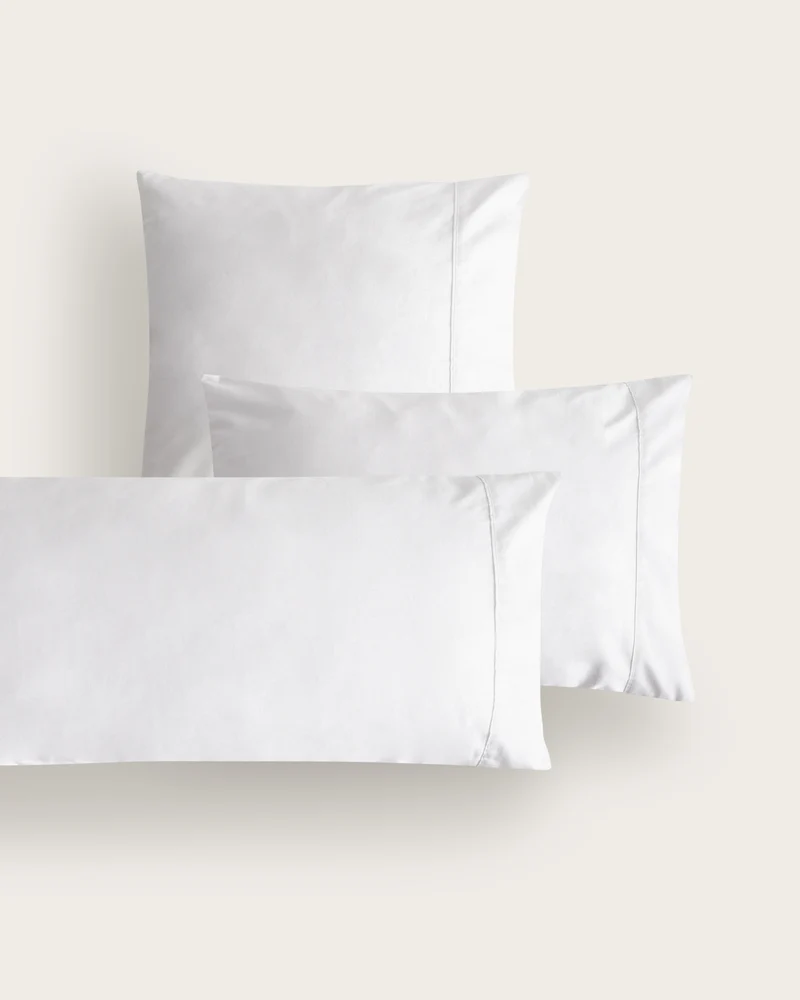 Funda de Almohada Satén Elba - 300 Hilos - Blanco