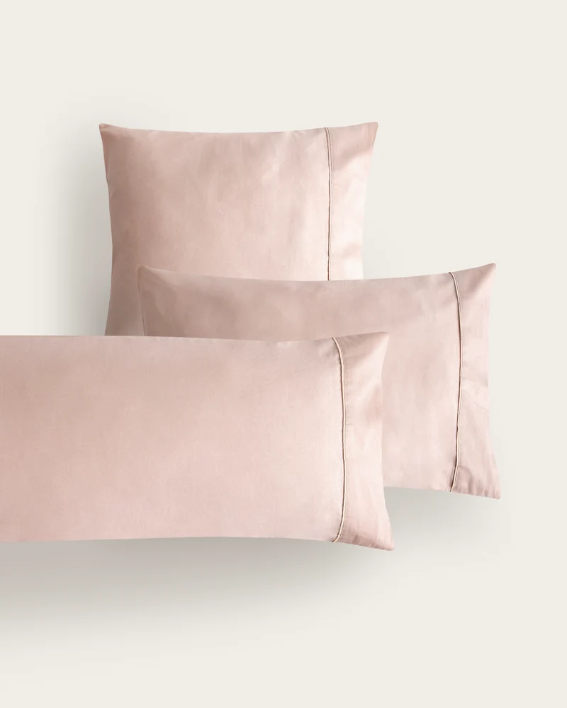 Funda de Almohada Satén Elba - 300 Hilos - Beige