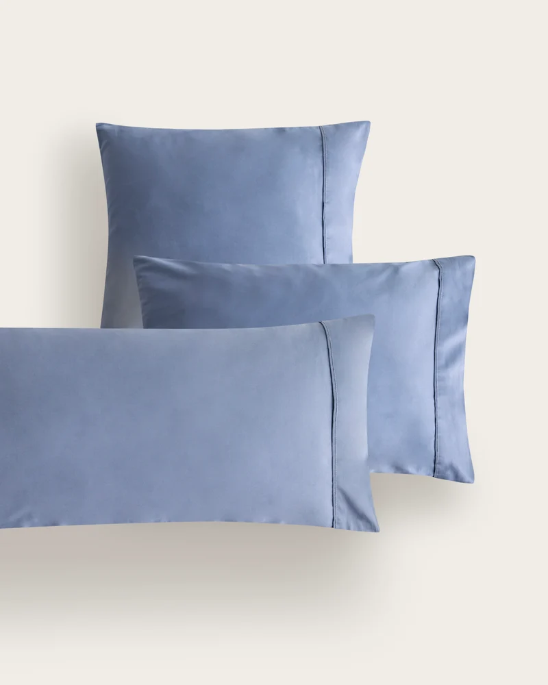 Funda de Almohada Satén Elba - 300 Hilos - Azul Petróleo