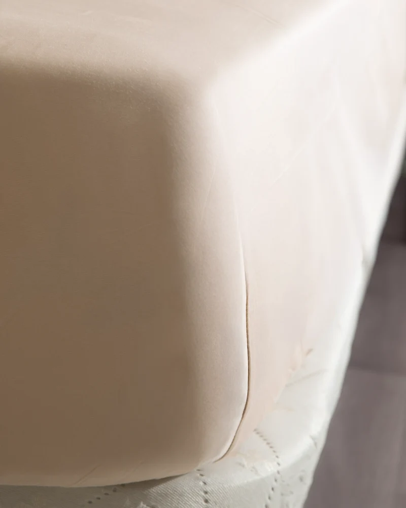 Sábana Bajera Satén Elba - 300 Hilos - Beige