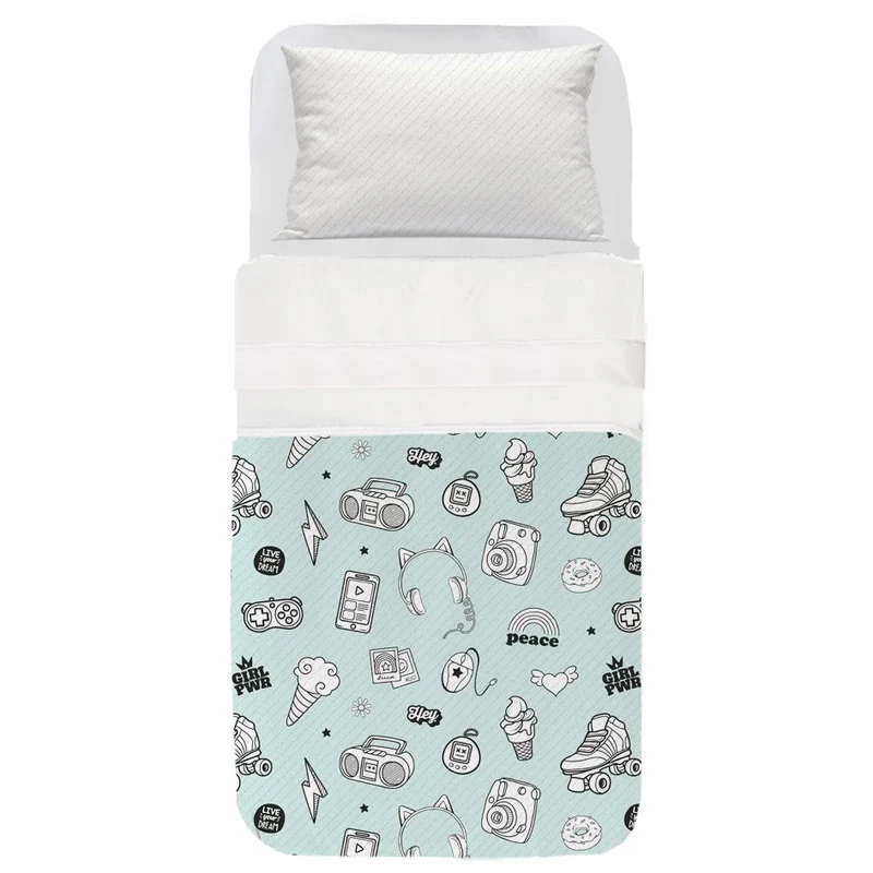 Colcha Infantil Cascos Azul