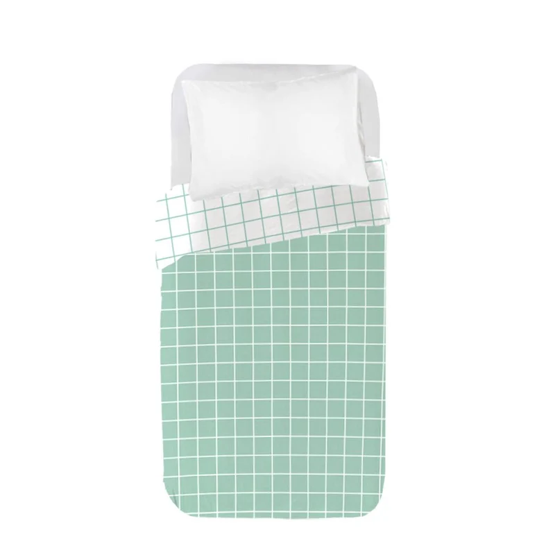 Funda nórdica Infantil Reversible Cuadro Verde