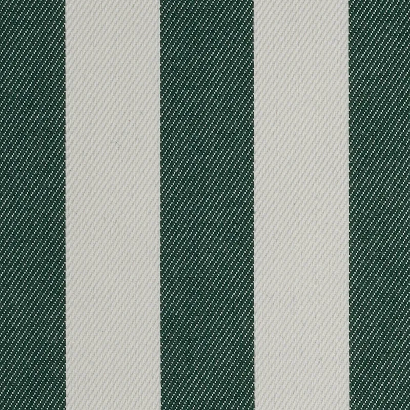 Tela Náutica Hidrorrepelente para Tapicería y Toldos de Exterior - Rayas Sol | Blanco - Verde oscuro