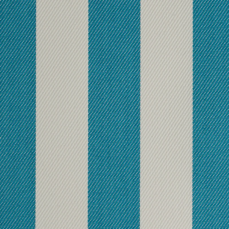 Tela Náutica Hidrorrepelente para Tapicería y Toldos de Exterior - Rayas Sol | Blanco - Azul pastel