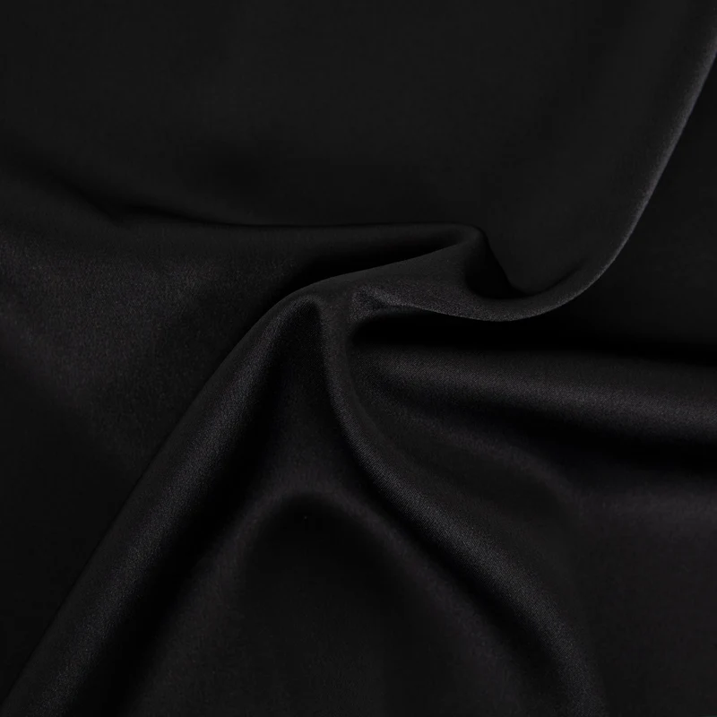 Saten Elastico | Tela para Vestidos de Ceremonia | Ester - Negro