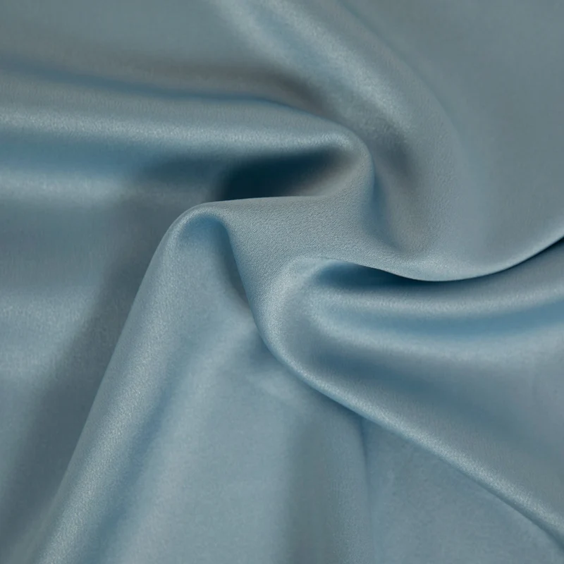 Tejido Liso para Vestidos de Ceremonia - Satén con Lycra | Ester - Azul Claro