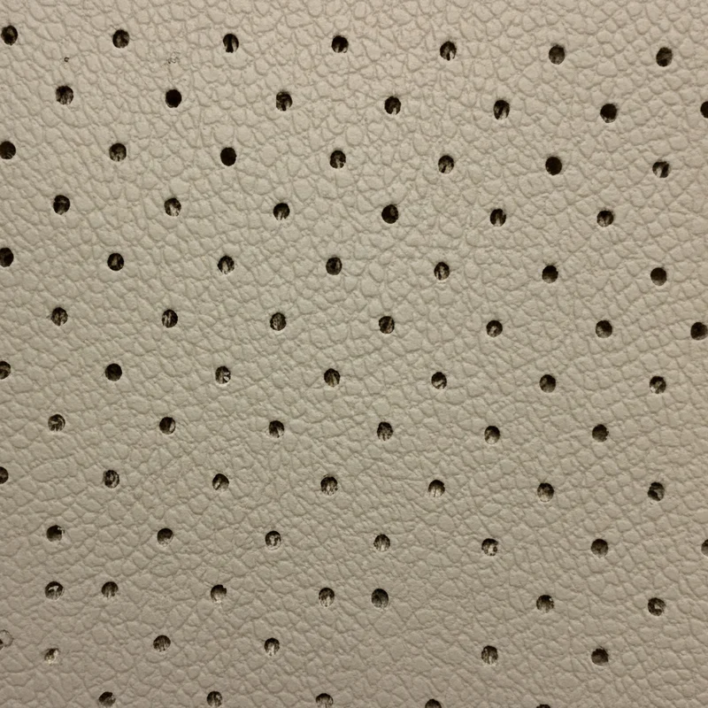 Piel Sintética Perforada de PVC | Beige Claro