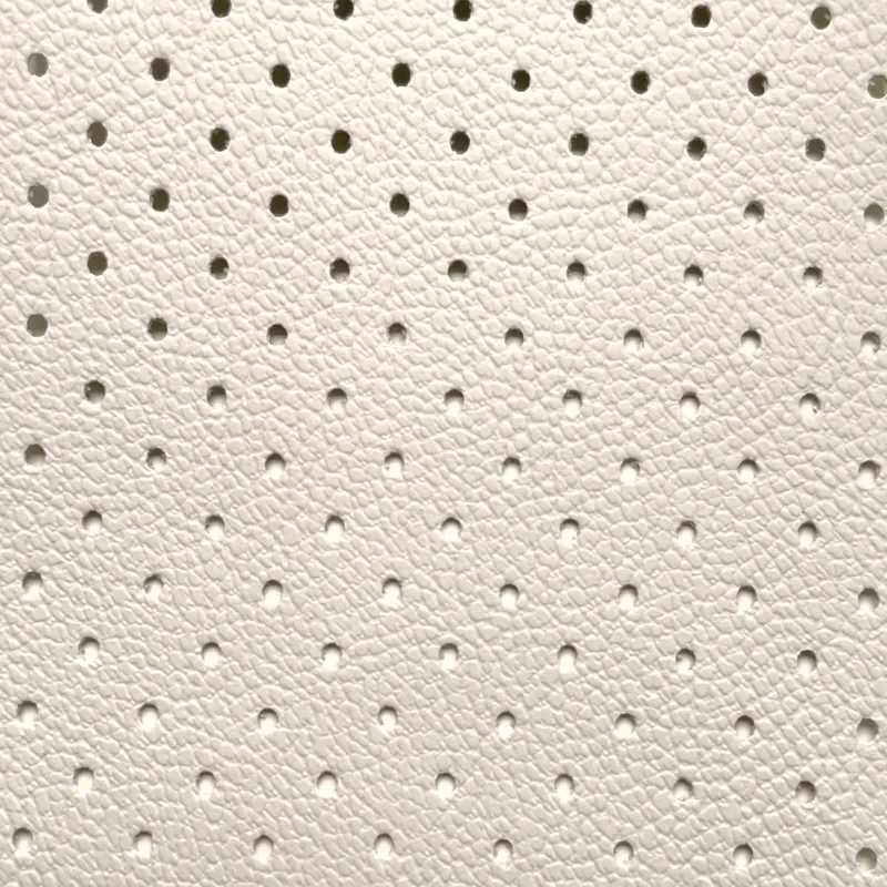 Piel Sintética Perforada de PVC | Blanco Sucio