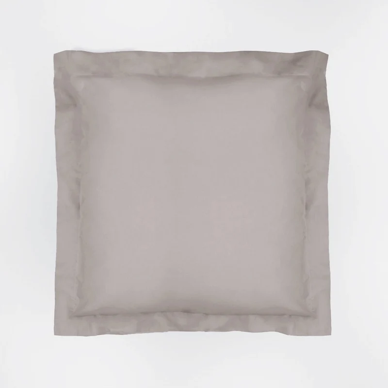 Funda de cojín algodón percal 200 hilos beige