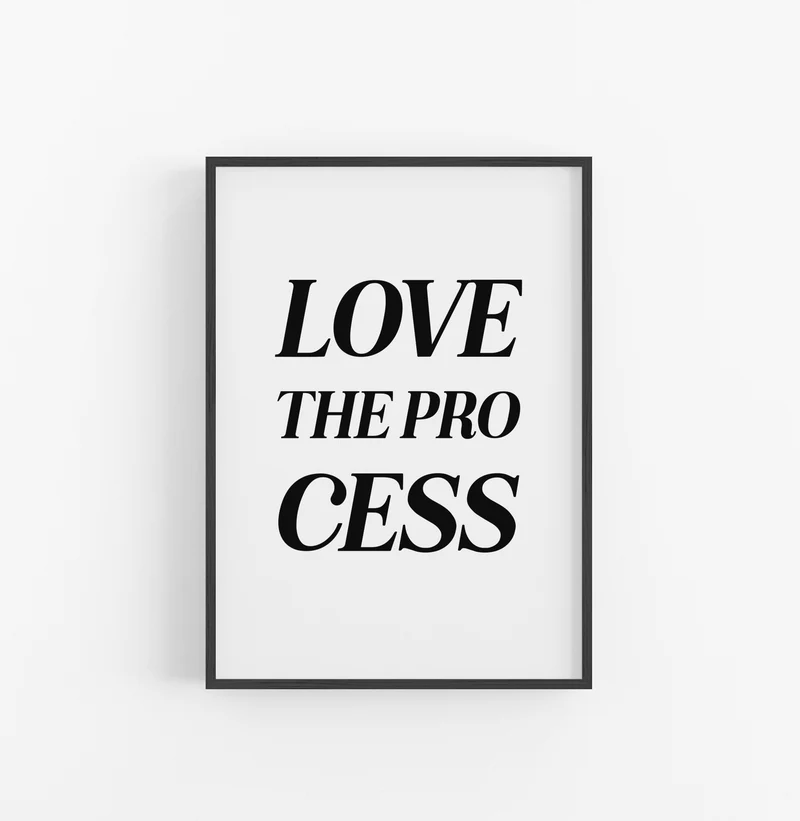 Cuadro con Marco Eclectic Tipografia Frases Negro Blanco