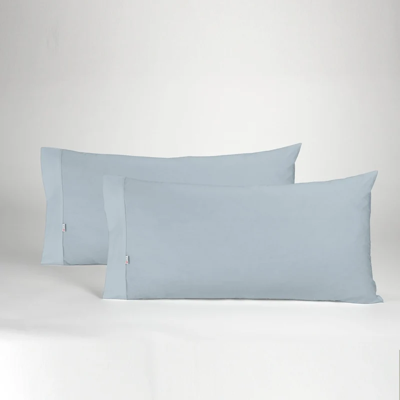 Funda de almohada algodón plata