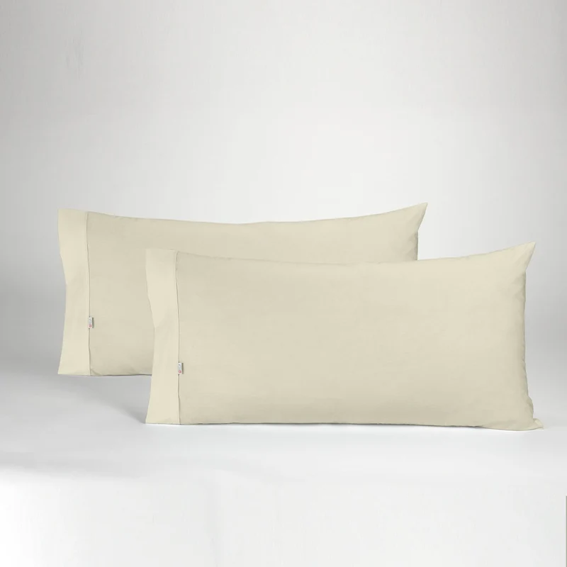Funda de almohada algodón piedra