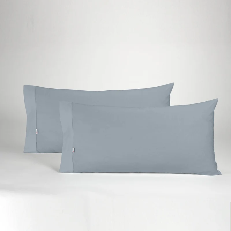 Funda de almohada percal acero