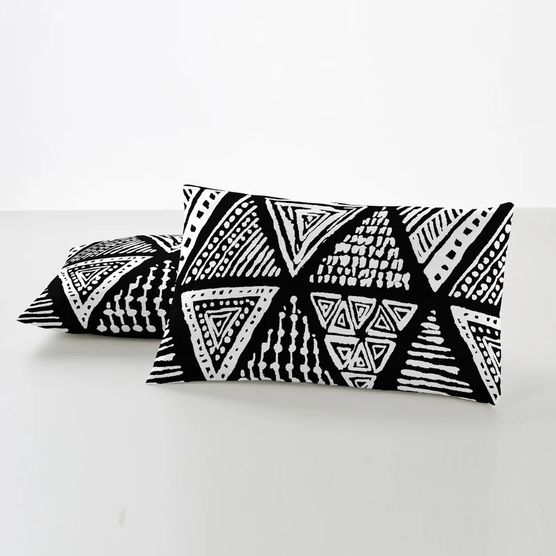 Funda de almohada algodón Yaqui negro