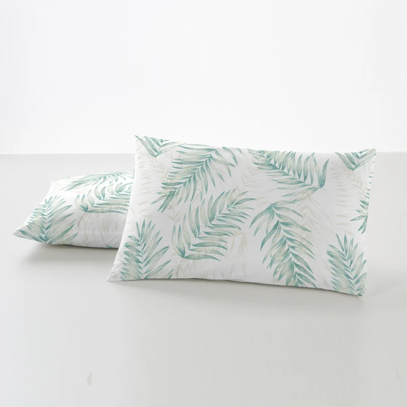 Funda de almohada algodón Maica aqua