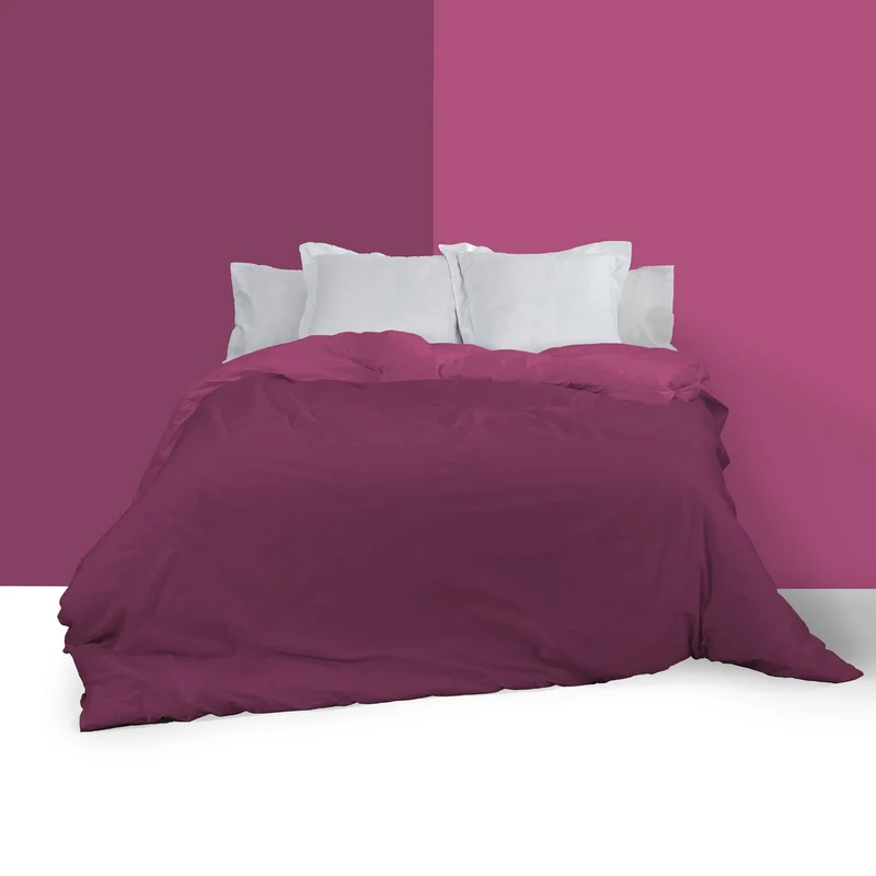Funda nórdica reversible morado-fucsia
