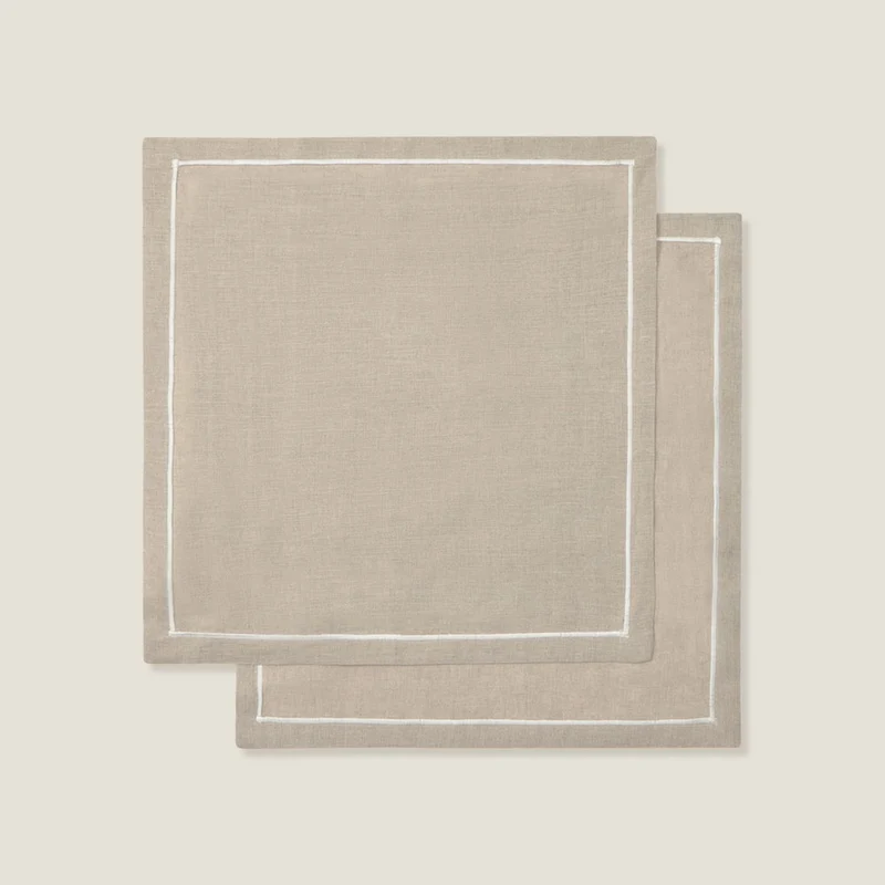 Set de 2 servilletas de lino natural Lin