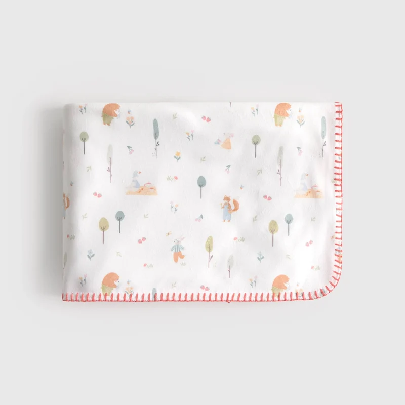 Manta polar infantil estampado bosque Wopi
