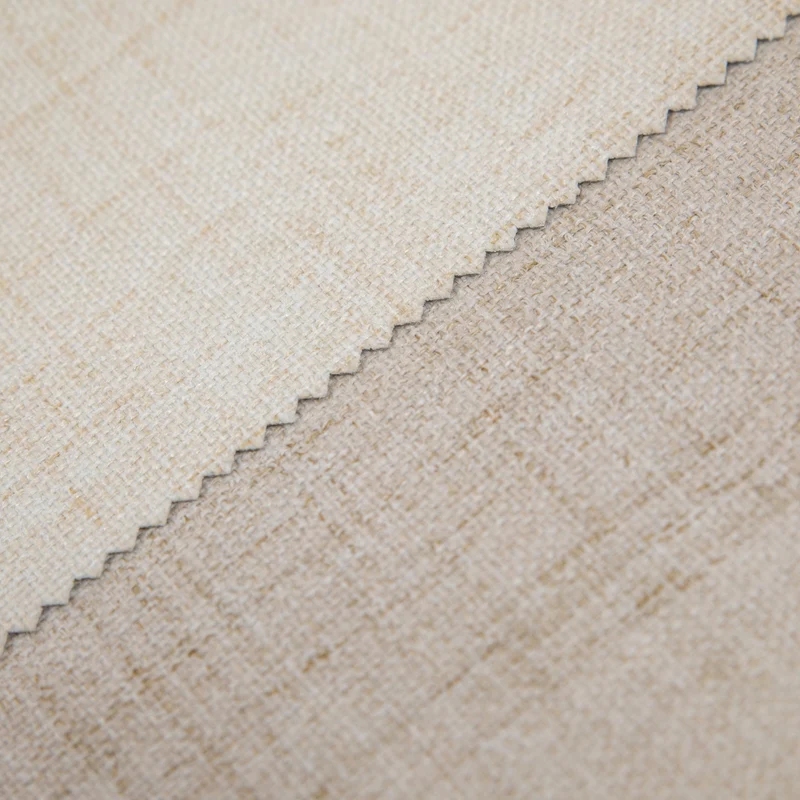 Tela Blackout Cortina Efecto Lino - Retardante de Fuego | Beige Oscuro