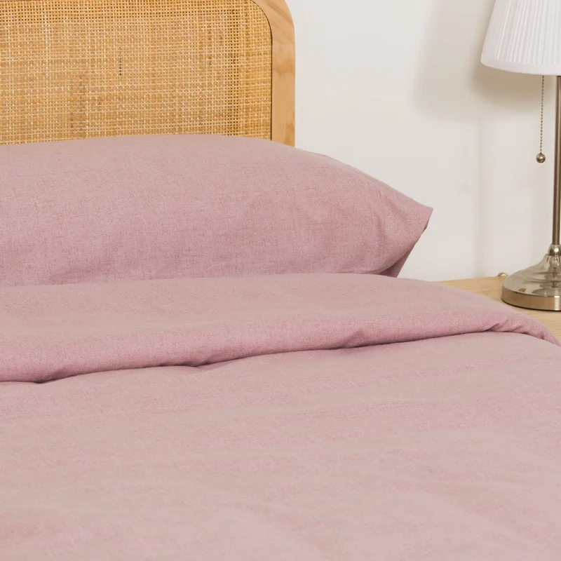 Capa de edredão flanela Solid malva