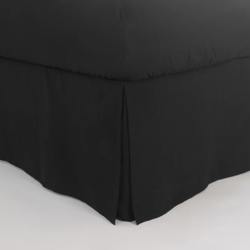 Cubre-sommier con esquinas abiertas de lino tinta negra
