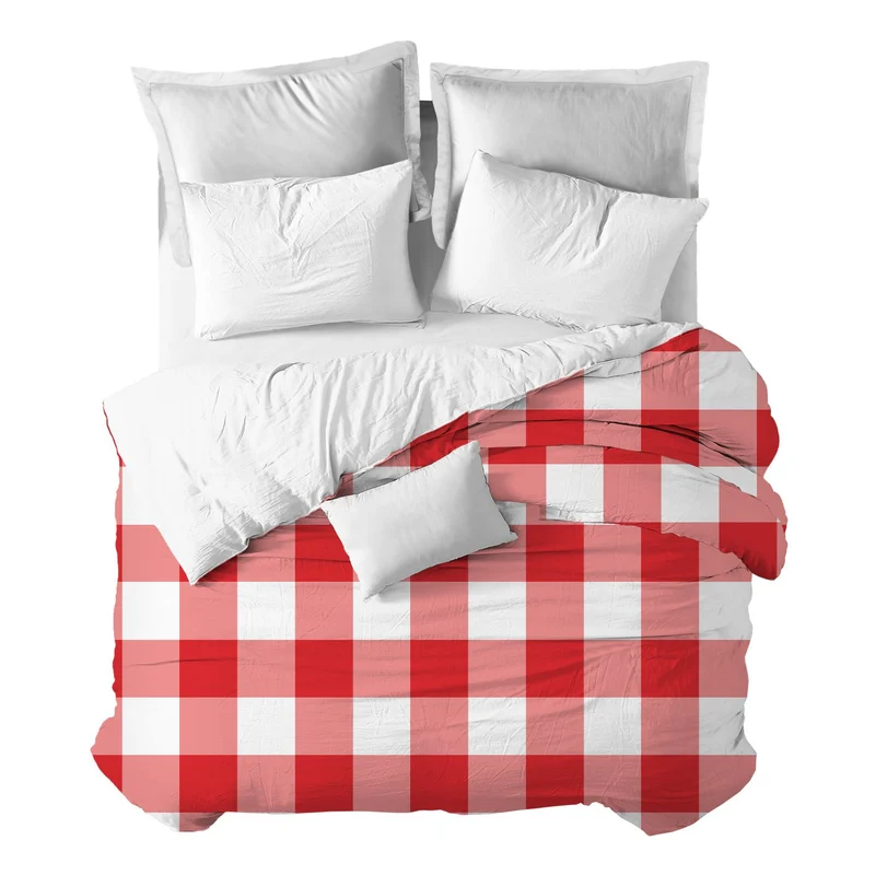 Funda nórdica Cuadro Scandi Rojo