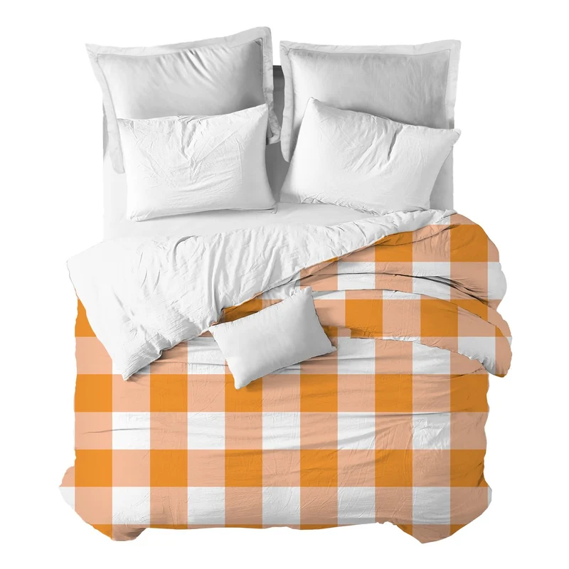 Funda nórdica Cuadro Scandi Naranja