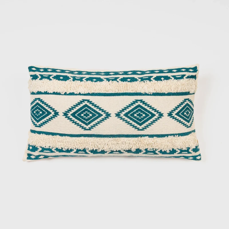 Cuscino rettangolare cotone 30x50 Abad verde - federa+imbottitura