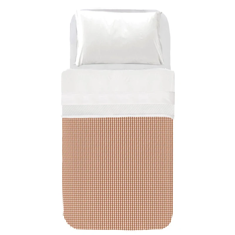 Colcha Infantil Vichy Marrón