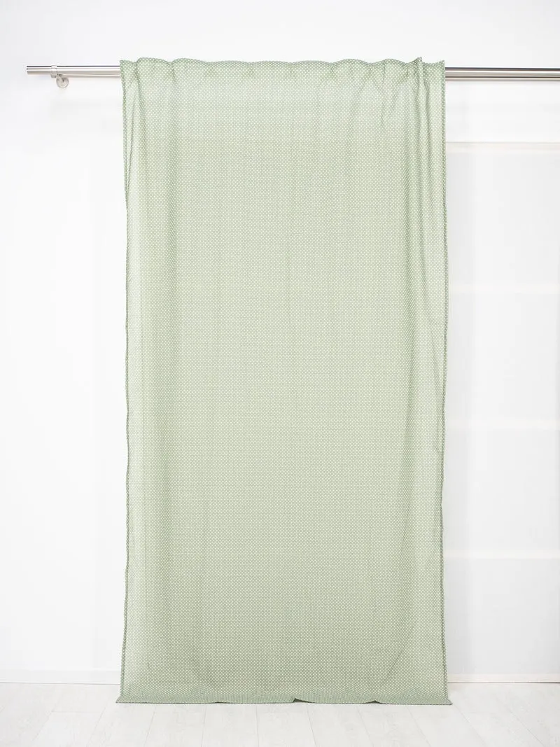 Visillo translúcido Topos Verde