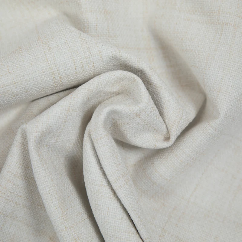 Tela Blackout Cortina Efecto Lino - Retardante de Fuego | Beige Claro