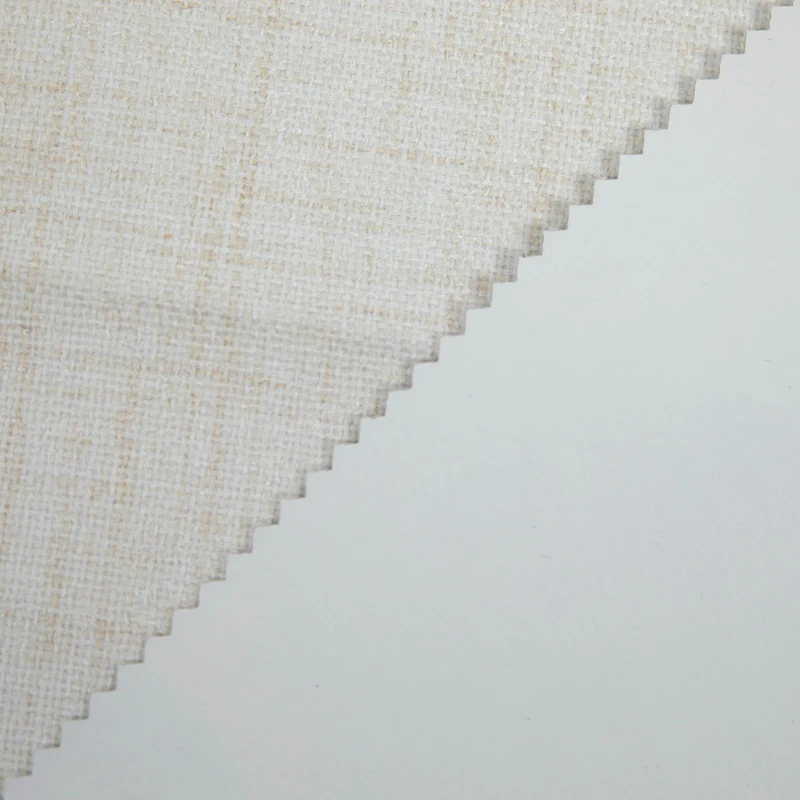 Tela Blackout Cortina Efecto Lino - Retardante de Fuego | Beige Claro