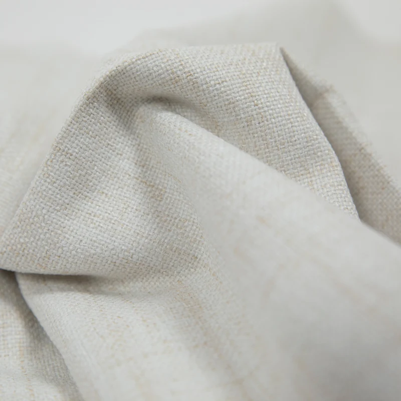 Tela Blackout Cortina Efecto Lino - Retardante de Fuego | Beige Claro