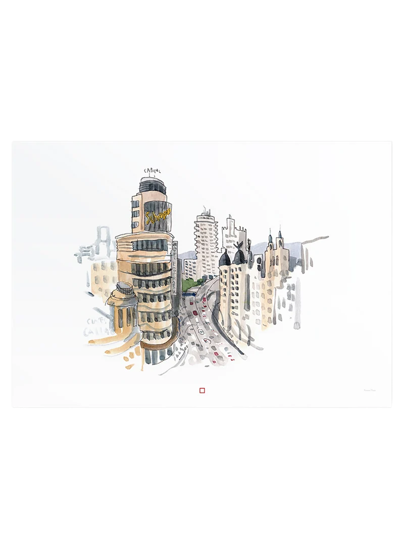 Lamina Madrid A3 Edificio Capitol
