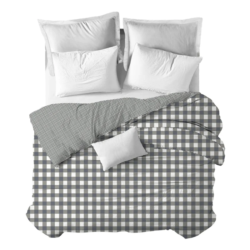 Funda nórdica Vichy M Gris
