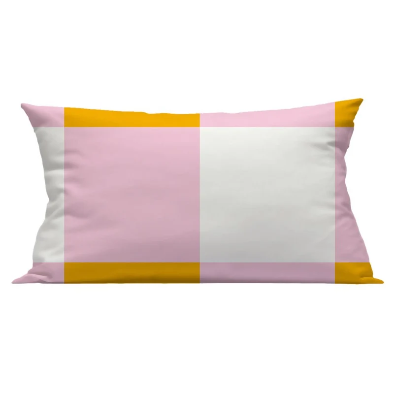 Funda cuadrante Cuadro Scandi XL Rosa Amarillo