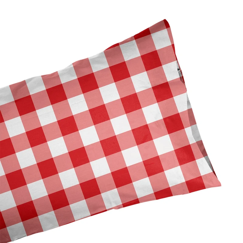 Funda de almohada Vichy Rojo