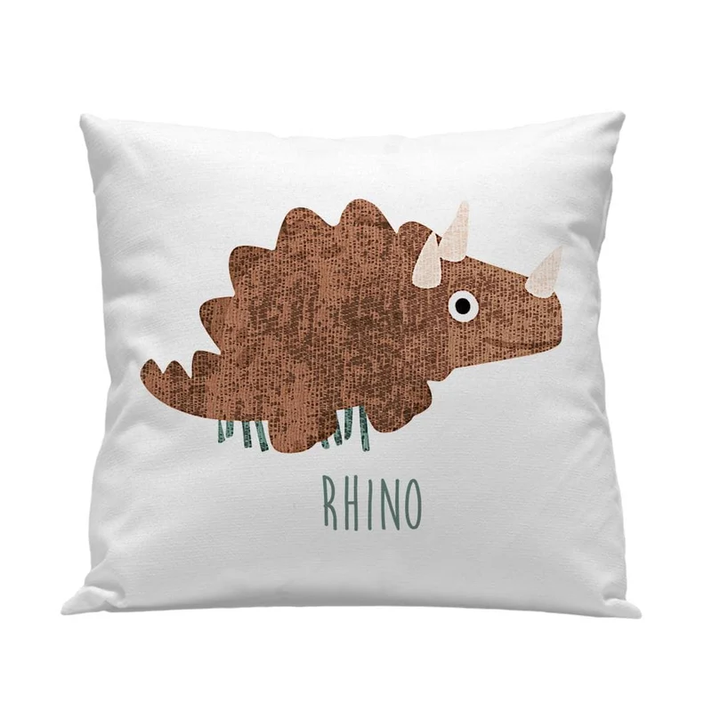 Funda cojín Infantil Rinho Marrón