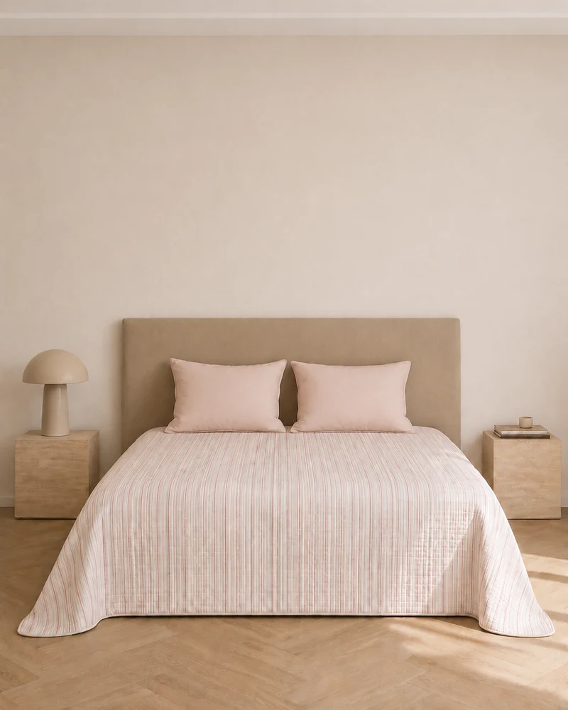 Colcha doble tela jacquard raya olivia rosa keike-topo