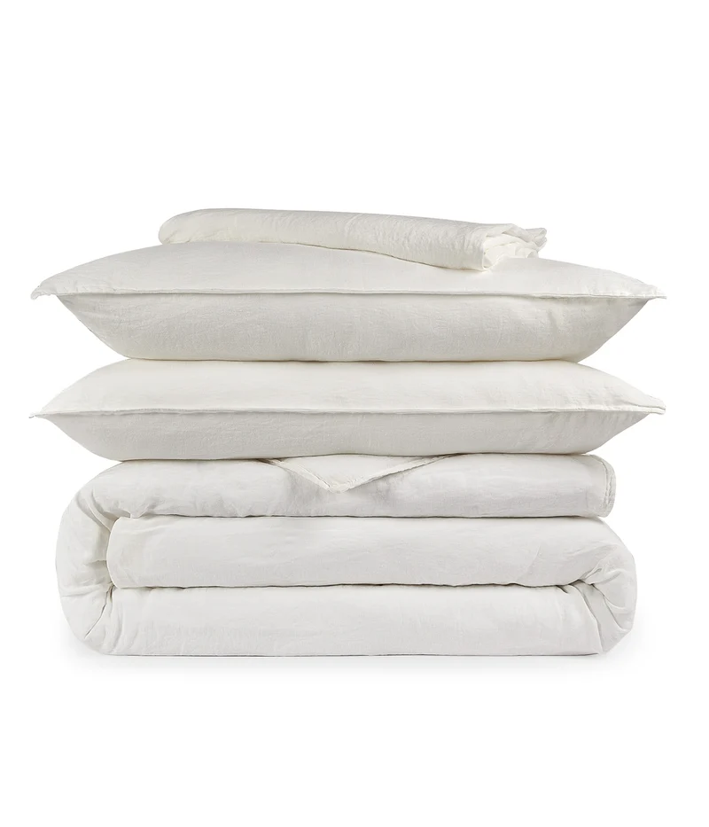 Pack : Funda nórdica Natural Lino + Bajera natural lino + funda de almohada extra natural lino de regalo