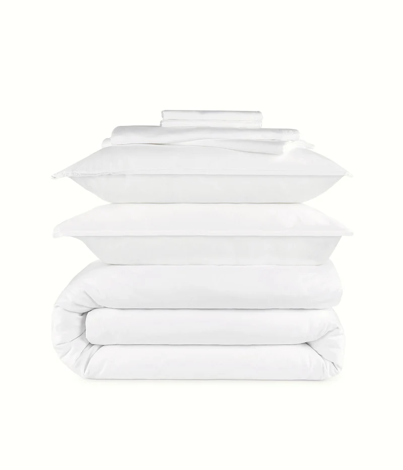 Pack : Funda nórdica Basic White + Bajera basic white + funda de almohada extra basic white de regalo