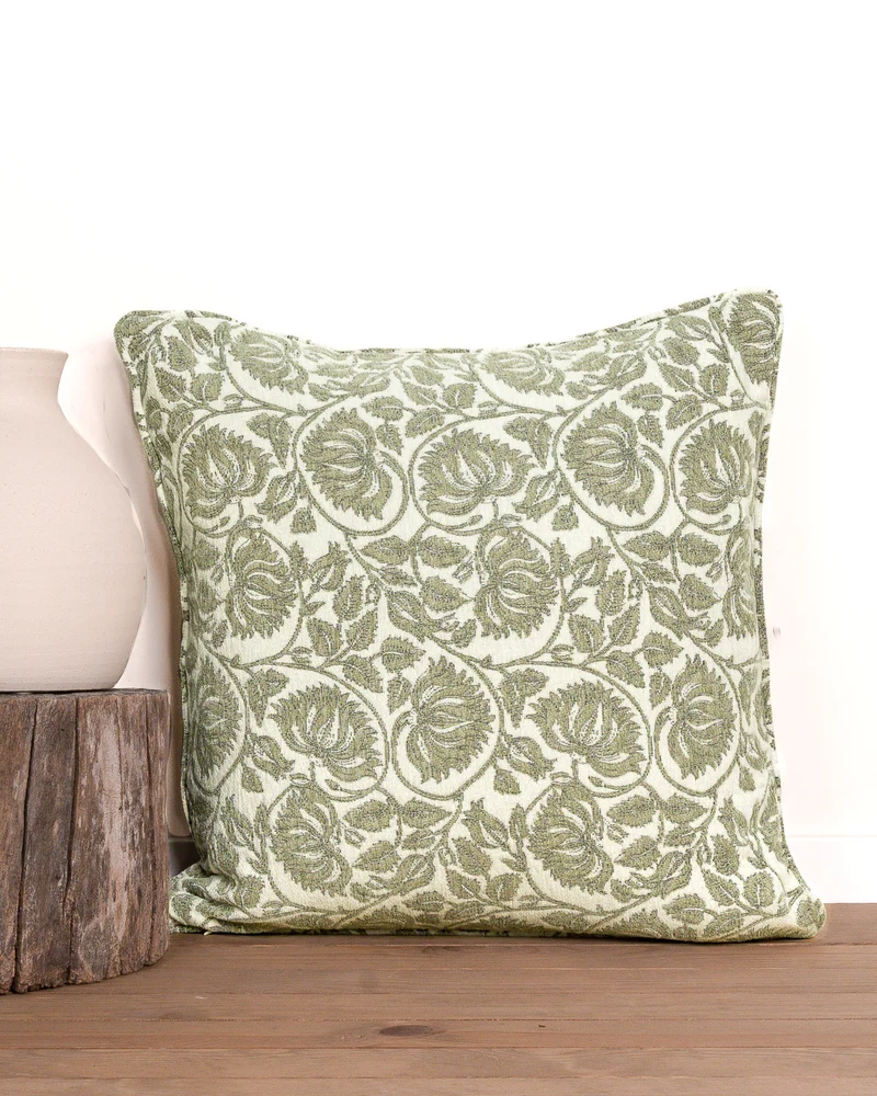 Cojín Jacquard Chenilla Venus Verdette