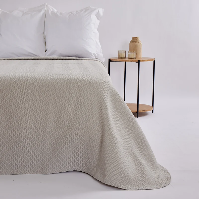 Colcha jacquard 1090 piedra