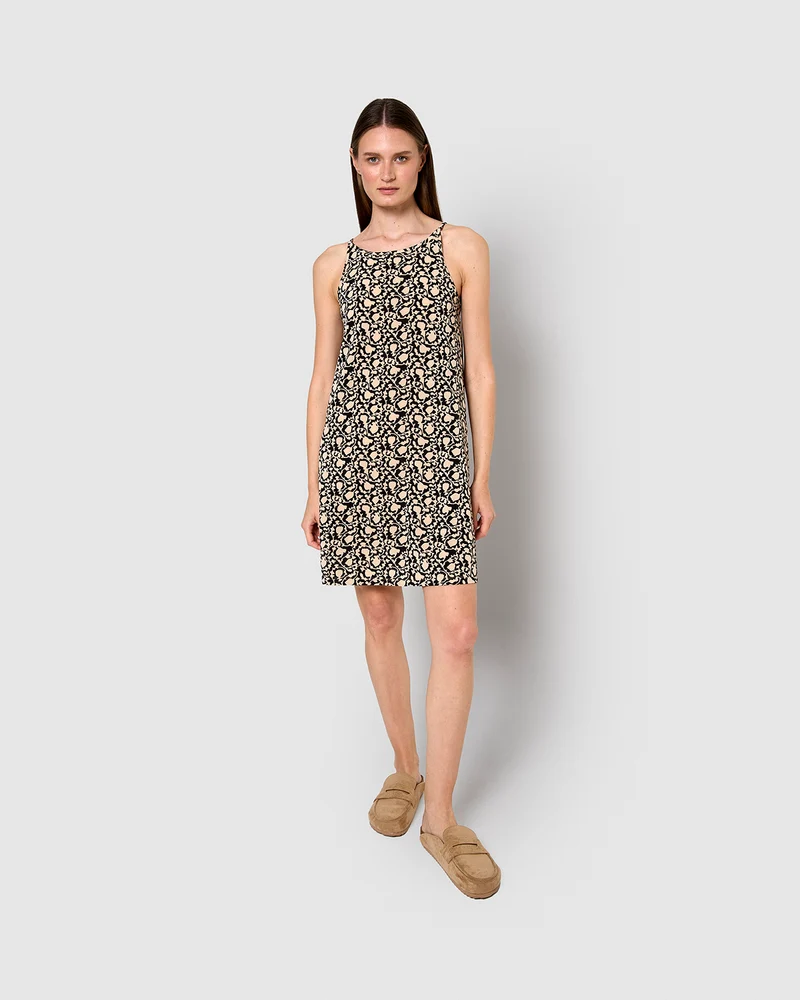 Camisón corto tirantes crepe telma negro