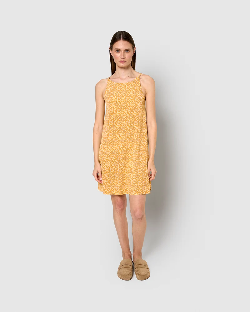 Camisón corto tirantes crepe diya ocre