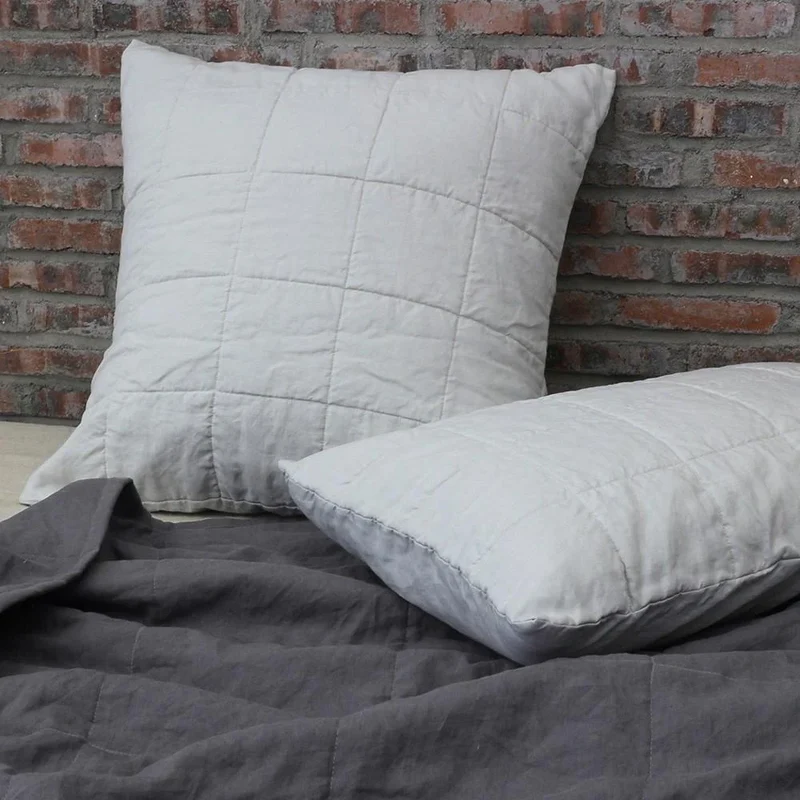 Funda para almohada acolchada de lino