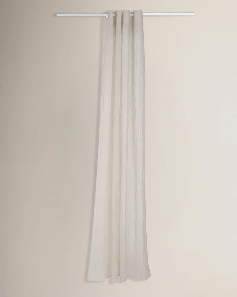 Cortina ollao liebe semitranslúcida beige