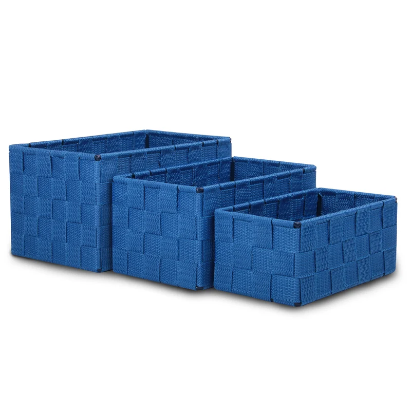 Pack de 3 Cajas de Almacenaje Decorativas- Azul